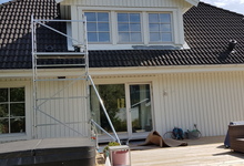 Utvändig fasadmålning.