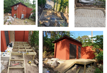Foundation, Garden shed, decking & fence construction – Blackebergsvägen, Bromma, Stockholm