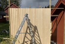 Utbyggnaden till ett garage
