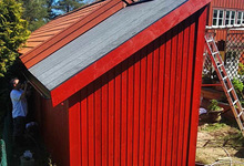 Utbyggnaden till ett garage
