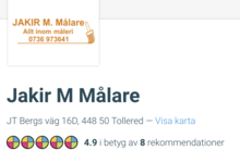 NYTT: 4.9/5 stjärnstatus på Reco omdömen