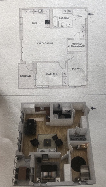 Bild för uppdrag: Måla om en lägenhet invändigt i Stockholm