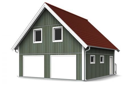 Bild för uppdrag: Dubbelgarage med övervåning i Åkersberga