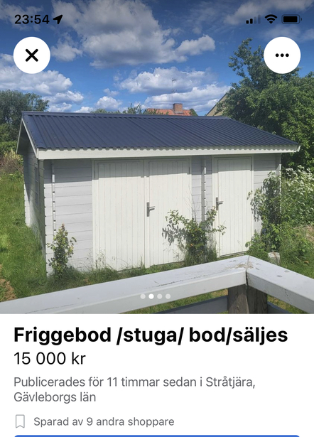Bild för uppdrag: Flytta friggebod från Gävle till Sandviken